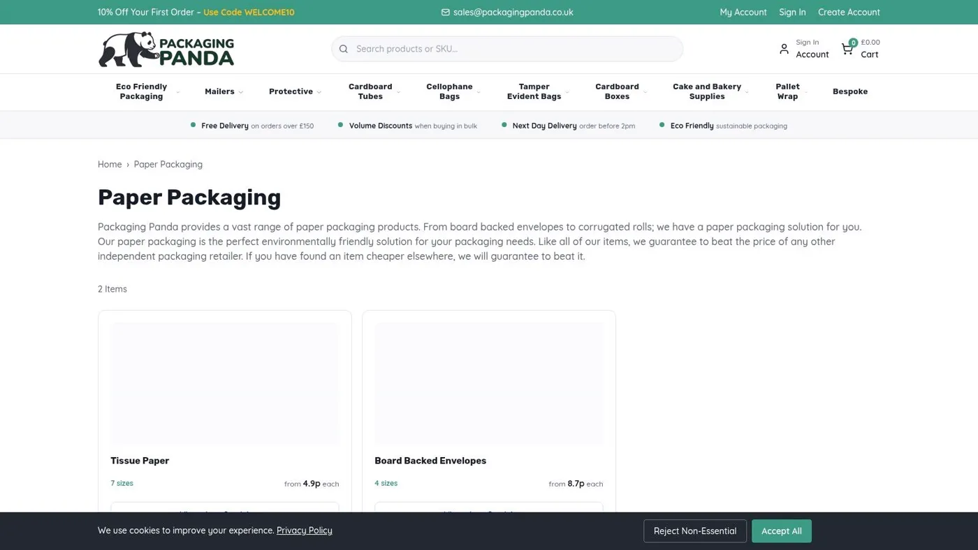 Screenshot from https://packagingpanda.co.uk/paper-packaging.html