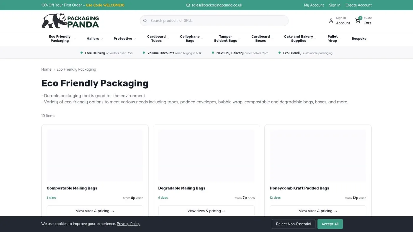 Screenshot from https://packagingpanda.co.uk/eco-packaging.html