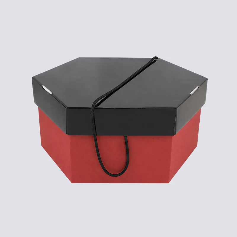 Black Lid and Red Base Hat Boxes — related packaging product