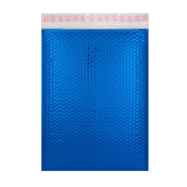 Blue Gloss Metallic Bubble Bag