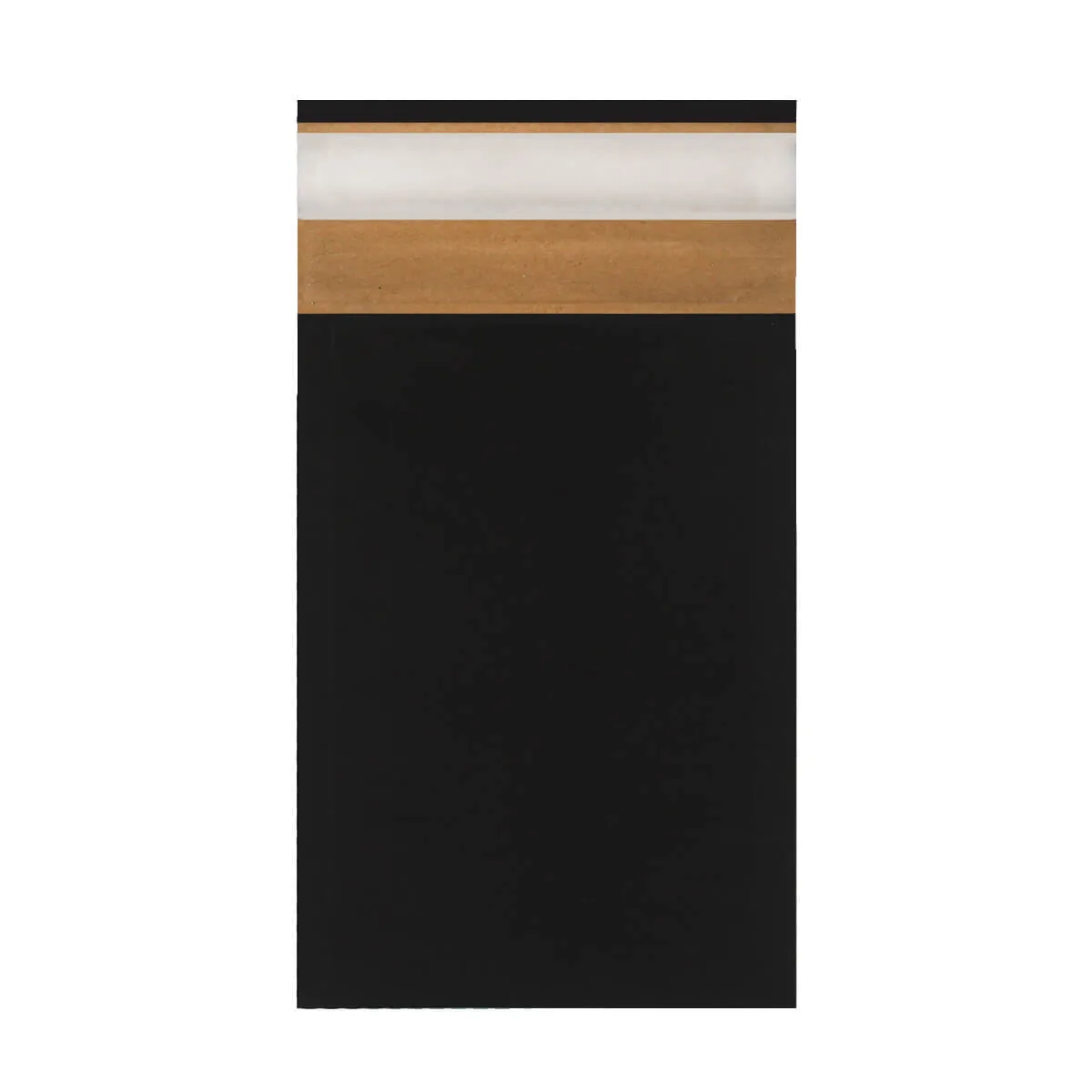 Black Eco Friendly Paper Padded Bags — Black — 190gsm — 100 × 165 mm