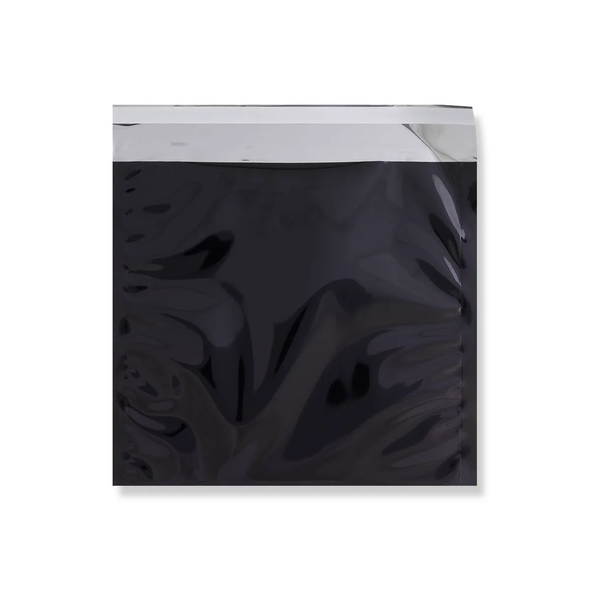 Black Gloss Metallic Foil Bags Peel & Seal — Black — 70gsm — 220 × 220 mm