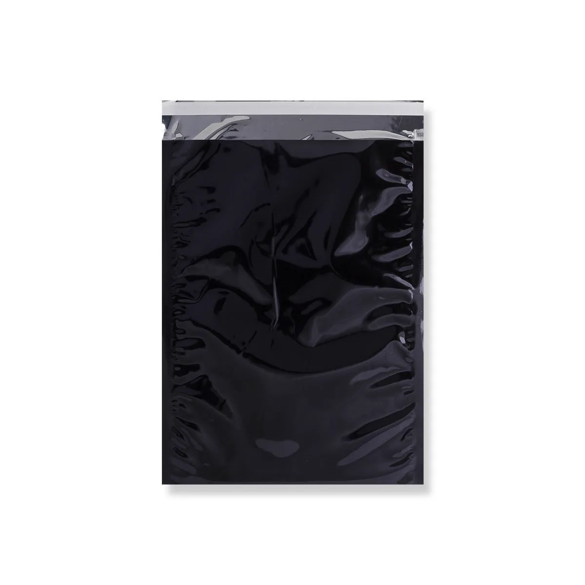Black Gloss Metallic Foil Bags Peel & Seal — Black — 70gsm — 229 × 324 mm