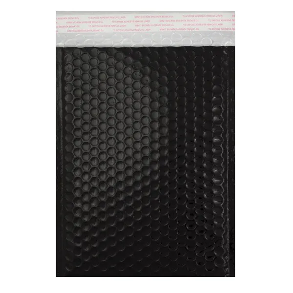Black Gloss Metallic Bubble Bag — Black Gloss Bubble Bag — 250 × 180 × 180 mm