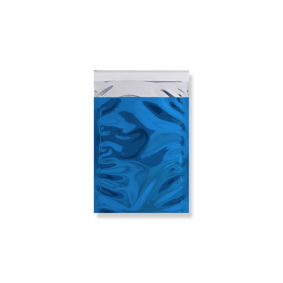 Blue Gloss Metallic Foil Bags Peel & Seal — Blue — 70gsm — 114 × 162 mm