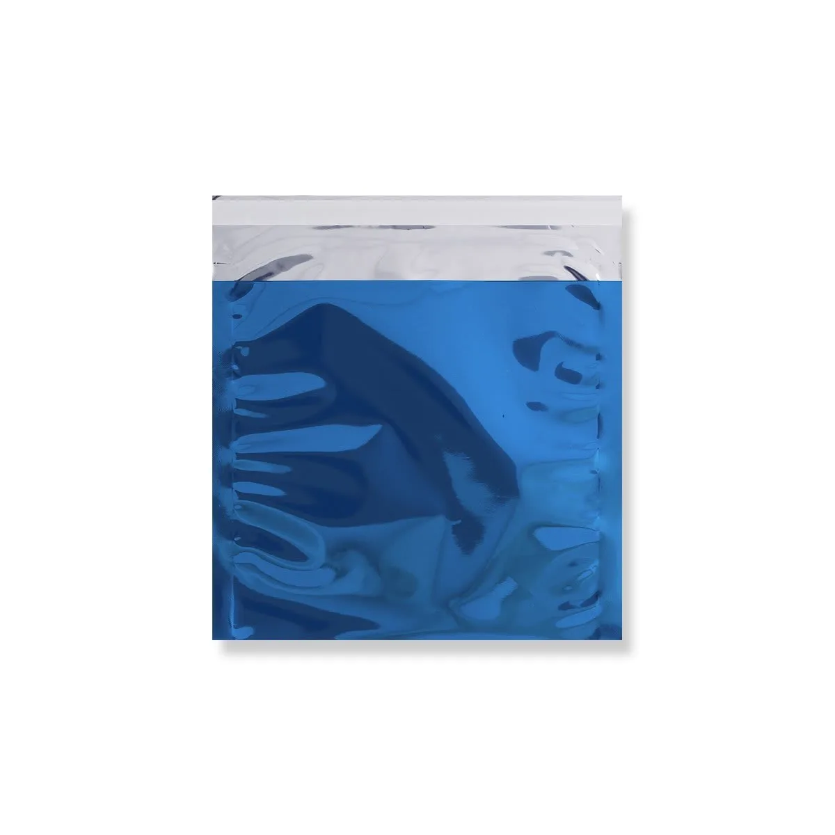 Blue Gloss Metallic Foil Bags Peel & Seal — Blue — 70gsm — 165 × 165 mm