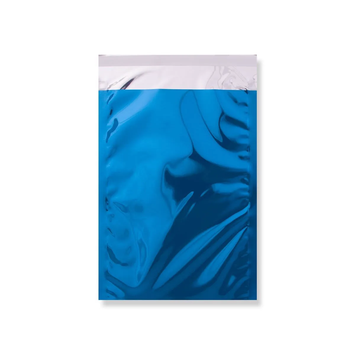 Blue Gloss Metallic Foil Bags Peel & Seal — Blue — 70gsm — 162 × 229 mm