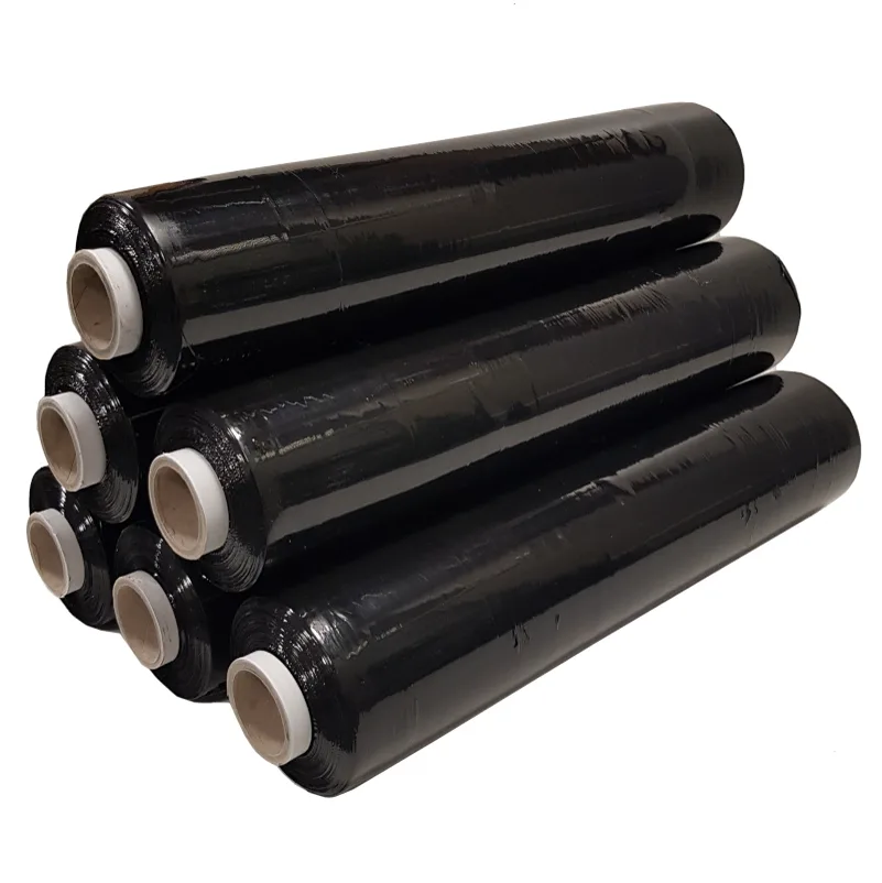 By the Pallet Flush Core Pallet Wrap — Black — 17mu / Security — 250 × 400 mm