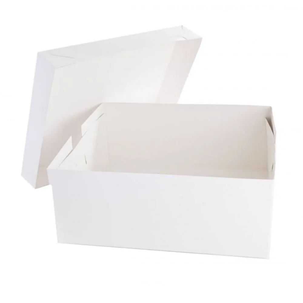 Deep White Oblong Cake Boxes — 16" x 12" — 304.8 × 406.4 × 152.4 mm