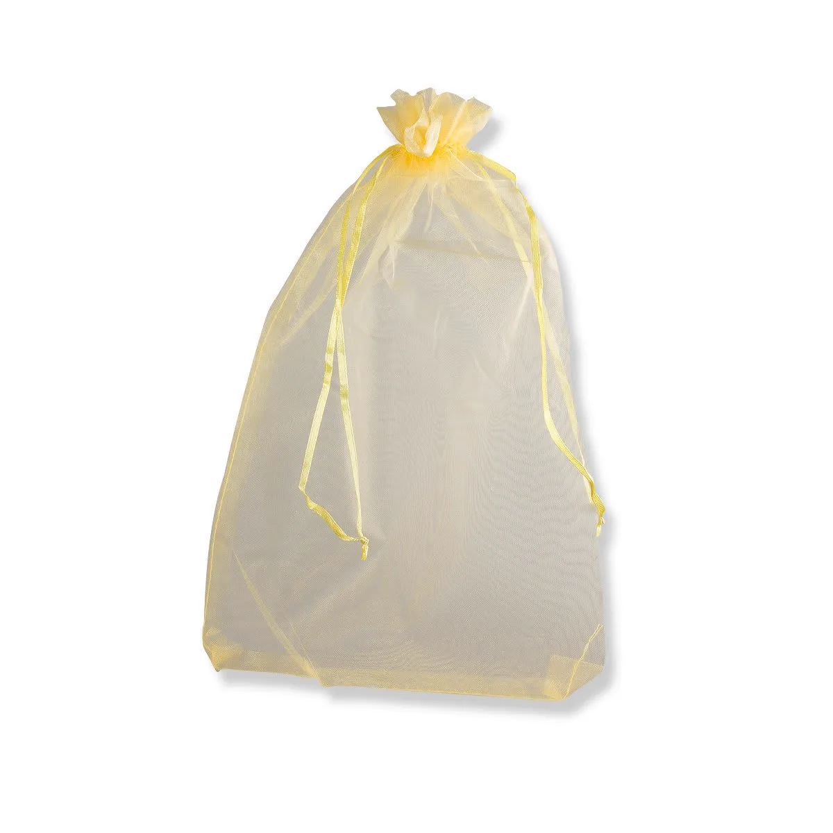Drawstring Organza Bags — Gold — Gold — 30gsm — 200 × 300 mm