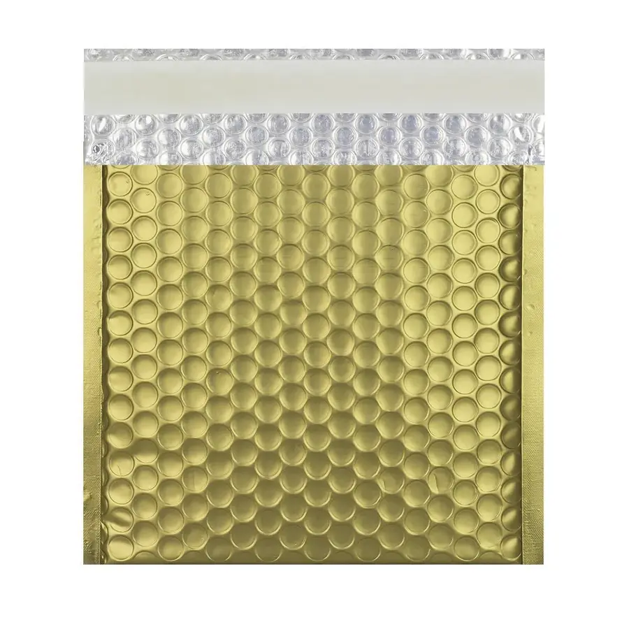 Gold Matt Metallic Padded Bubble Bags — Metallic_Gold — 190gsm — 165 × 165 mm