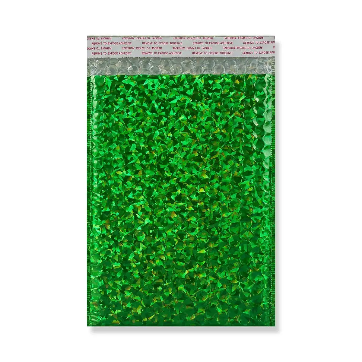 Green Gloss Metalic Bubble Bags — Green Holographic C4 — 324 × 230 mm
