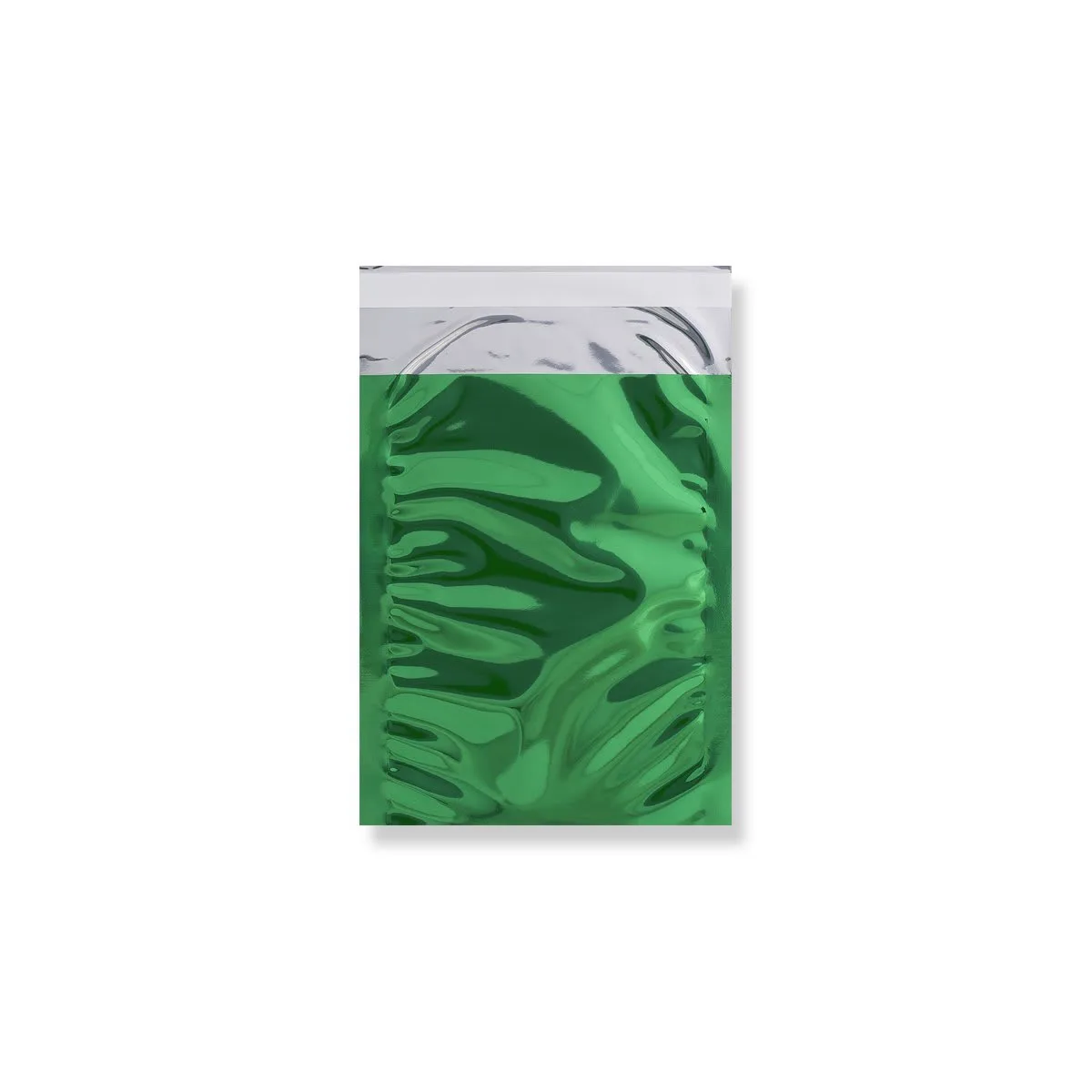 Green Gloss Metallic Foil Bags Peel & Seal — Green — 70gsm — 114 × 162 mm