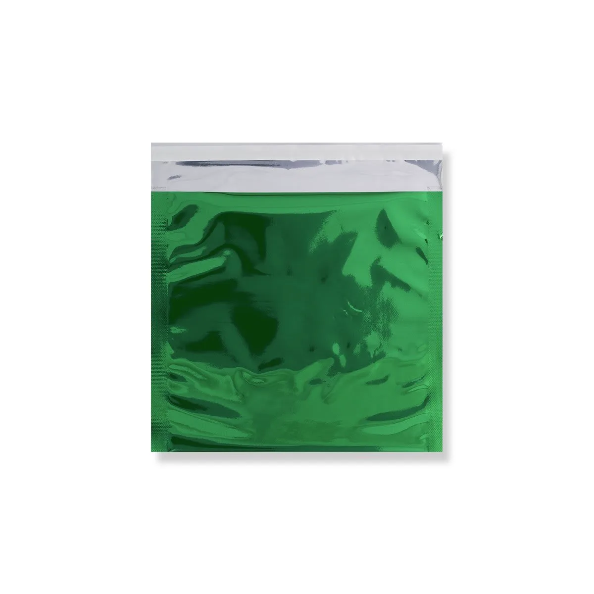 Green Gloss Metallic Foil Bags Peel & Seal — Green — 70gsm — 165 × 165 mm