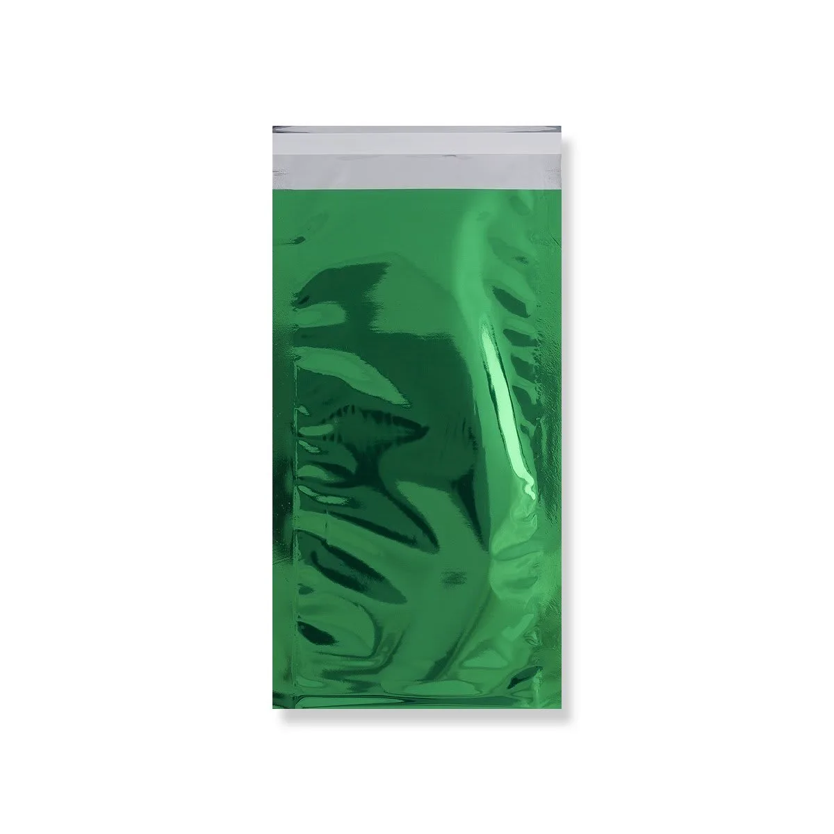 Green Gloss Metallic Foil Bags Peel & Seal — Green — 70gsm — 114 × 229 mm