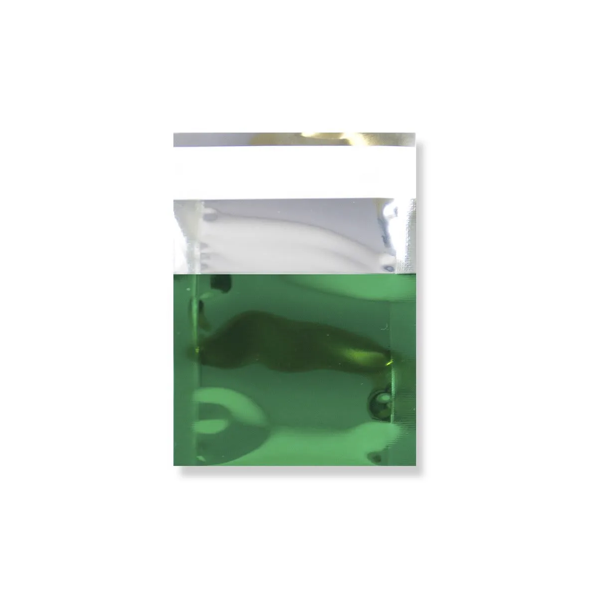 Green Gloss Metallic Foil Bags Peel & Seal — Green — 70gsm — 40 × 45 mm