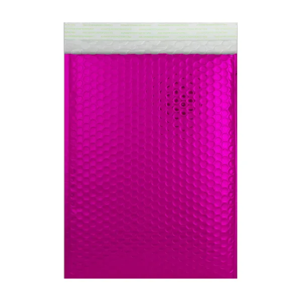 Hot Pink Gloss Metallic Bubble Bag — C4 Pink Gloss Bubble Bag — 324 × 230 mm