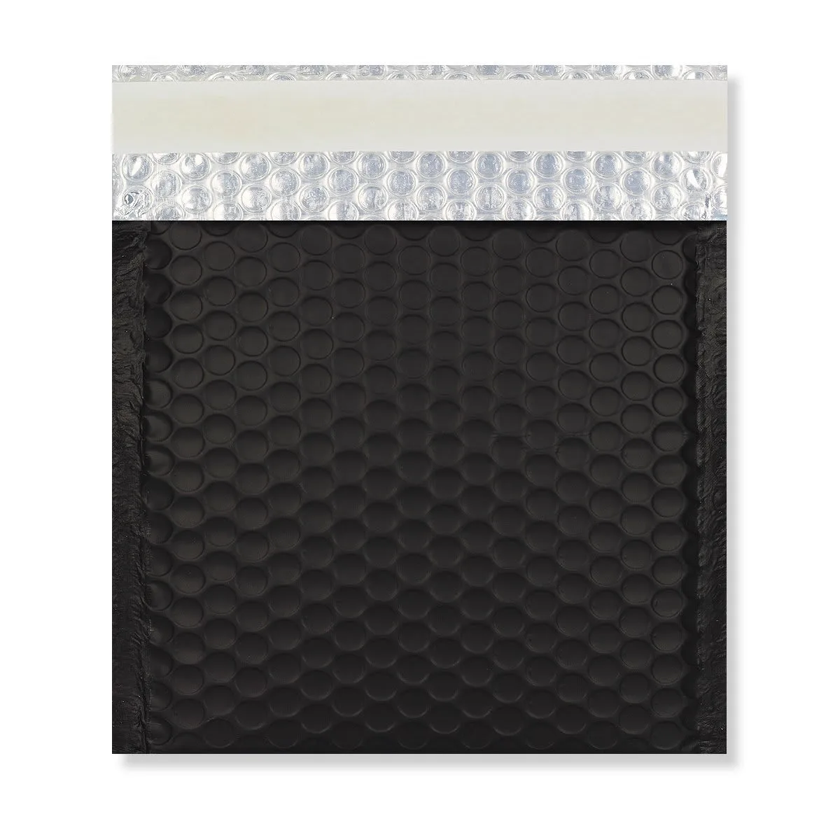 Matt Black Metallic Padded Bubble Bags — Black — 190gsm — 230 × 230 mm