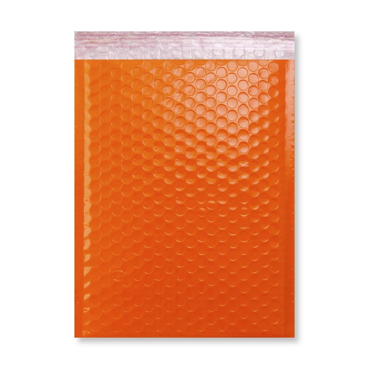 Orange Poly Gloss Bubble Bags — Orange — 190gsm — 240 × 340 mm