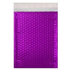 Purple Padded Bag — Purple Gloss Bubble Bag — 250 × 180 mm