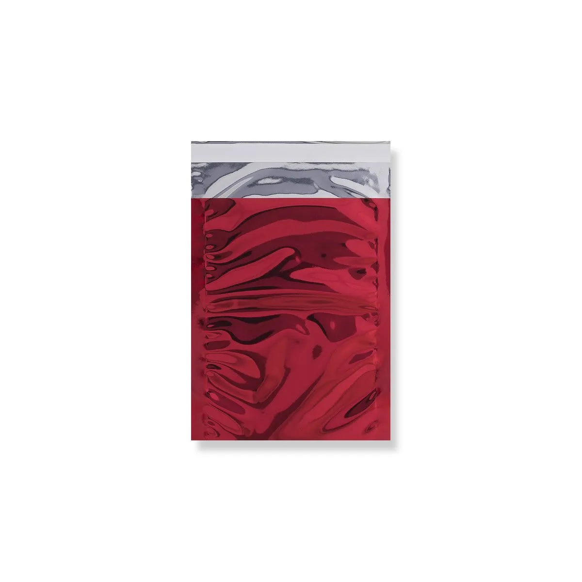 Red Gloss Metallic Foil Bags Peel & Seal — Red — 70gsm — 114 × 162 mm
