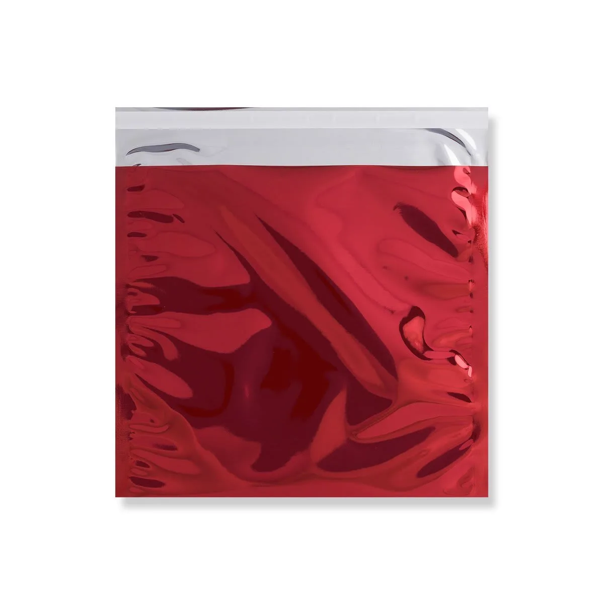 Red Gloss Metallic Foil Bags Peel & Seal — Red — 70gsm — 220 × 220 mm
