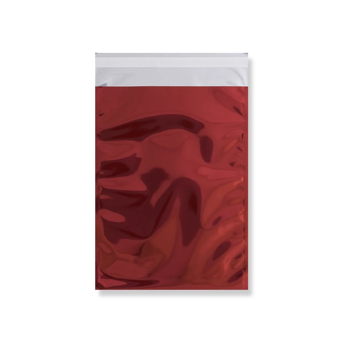 Red Gloss Metallic Foil Bags Peel & Seal — Red — 70gsm — 162 × 229 mm
