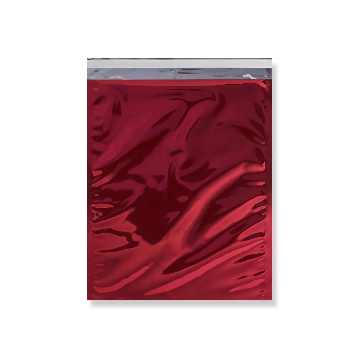 Red Gloss Metallic Foil Bags Peel & Seal — Red — 70gsm — 254 × 324 mm