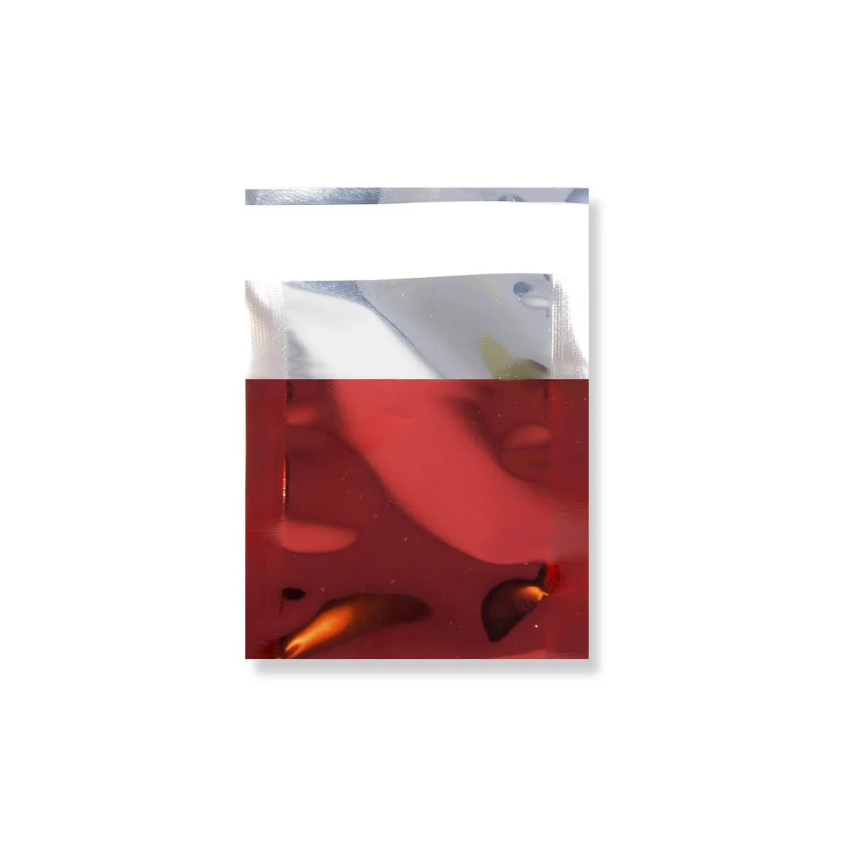 Red Gloss Metallic Foil Bags Peel & Seal — Red — 70gsm — 40 × 45 mm