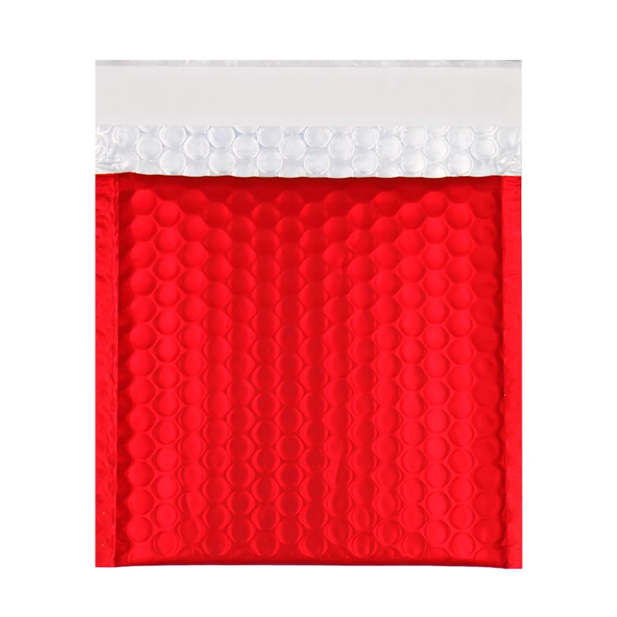 Red Matt Metallic Padded Bubble Bags — Red — 190gsm — 165 × 165 mm