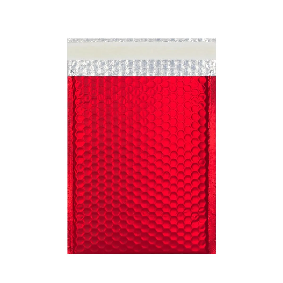 Red Matt Metallic Padded Bubble Bags — Red — 190gsm — 180 × 250 mm