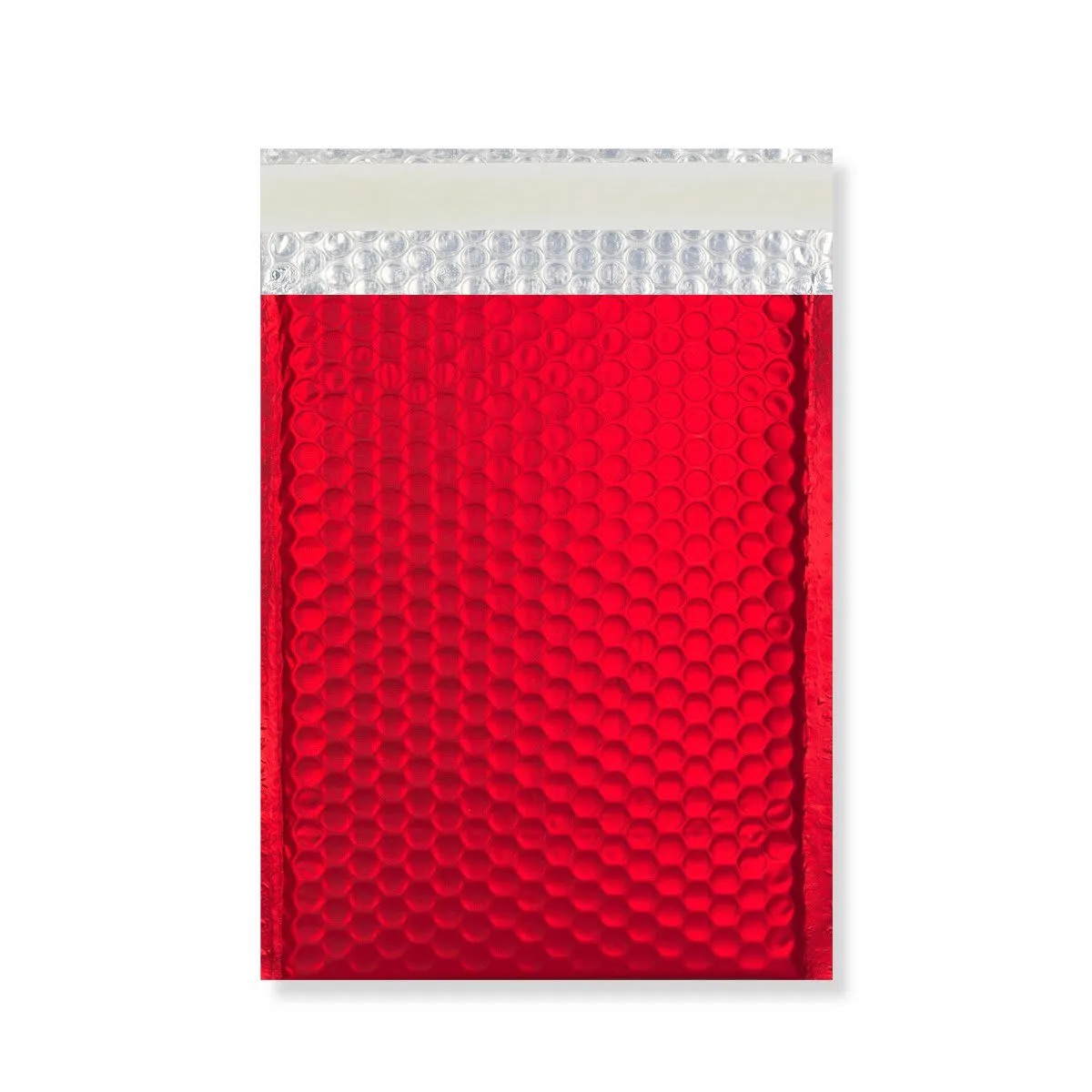 Red Matt Metallic Padded Bubble Bags — Red — 190gsm — 230 × 324 mm