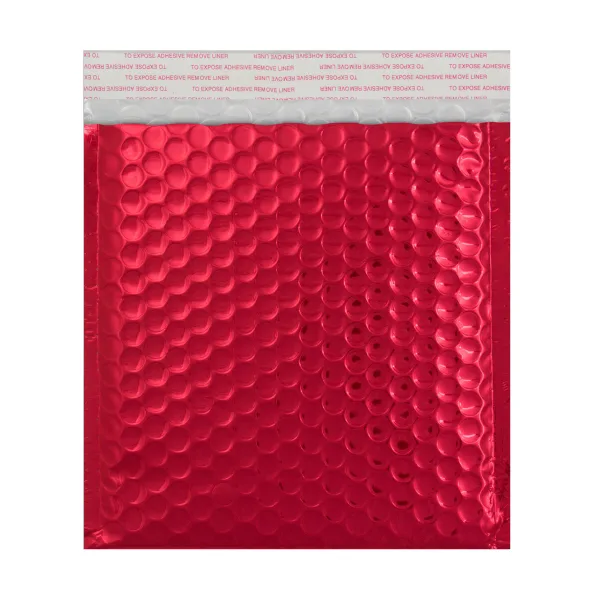 Red Gloss Metallic Bubble Bag — Red Gloss Bubble Bag — 165 × 165 mm