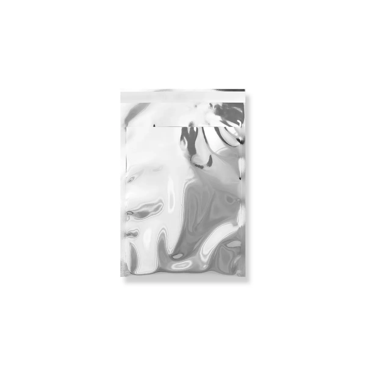 Silver Gloss Metallic Foil Bags Peel & Seal — Silver — 70gsm — 114 × 162 mm