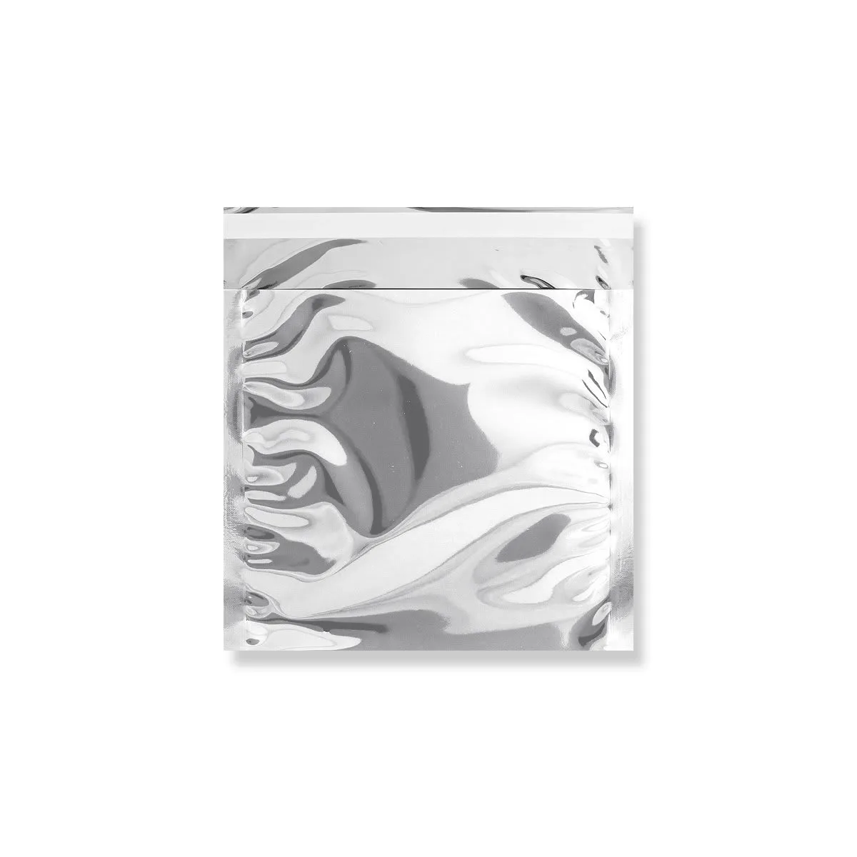 Silver Gloss Metallic Foil Bags Peel & Seal — Silver — 70gsm — 165 × 165 mm