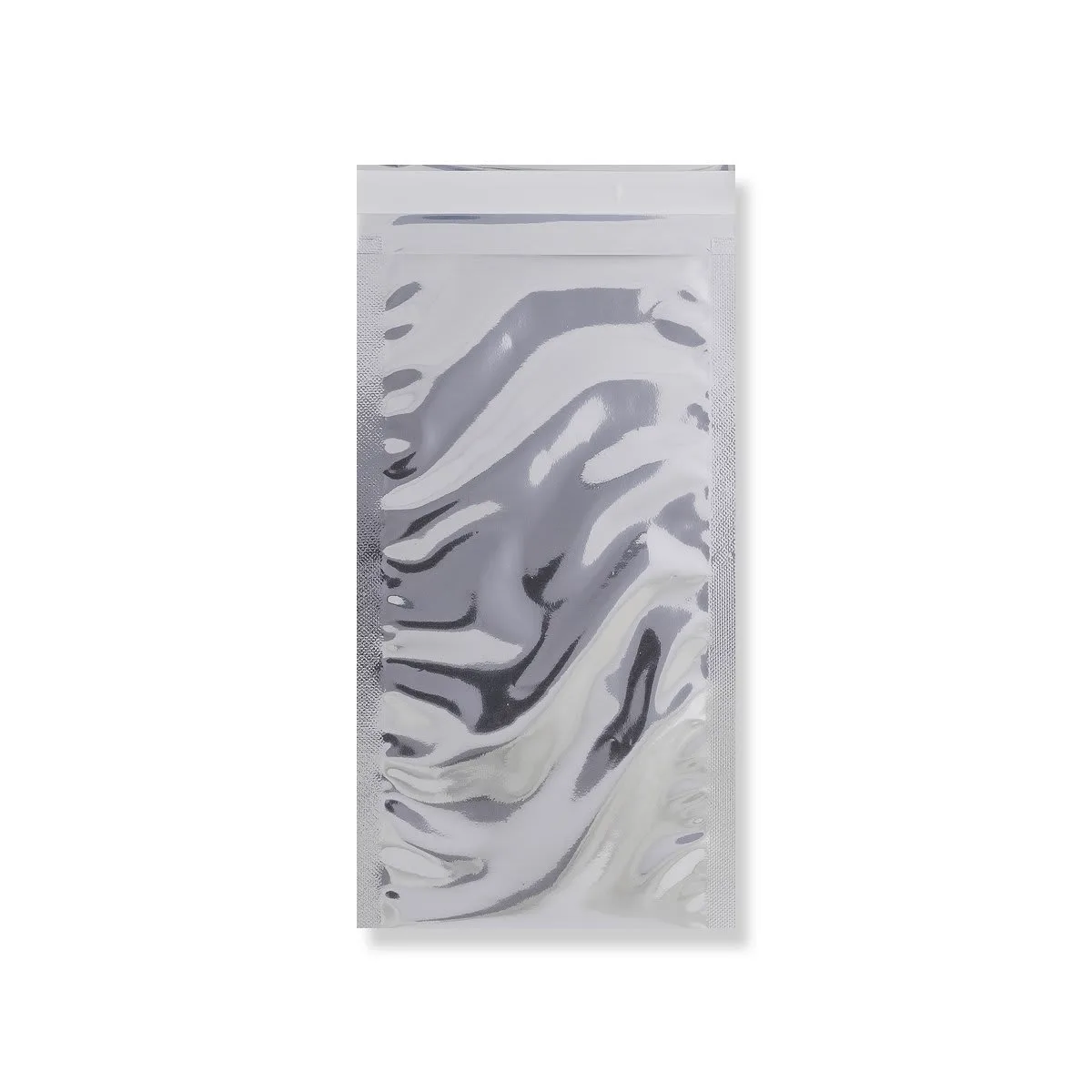 Silver Gloss Metallic Foil Bags Peel & Seal — Silver — 70gsm — 114 × 229 mm