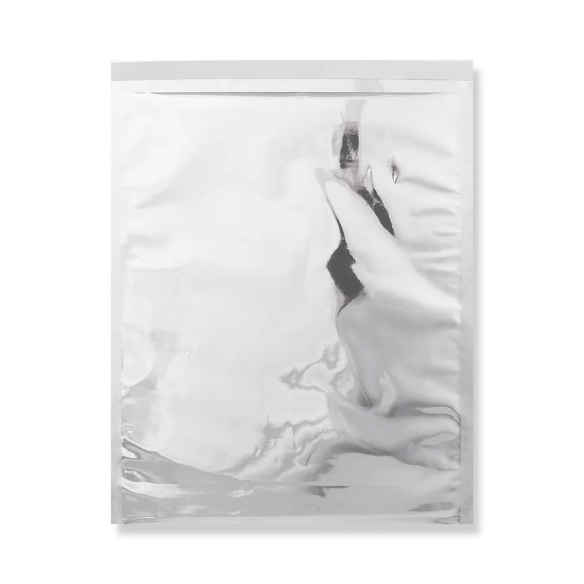 Silver Gloss Metallic Foil Bags Peel & Seal — Silver — 70gsm — 254 × 324 mm