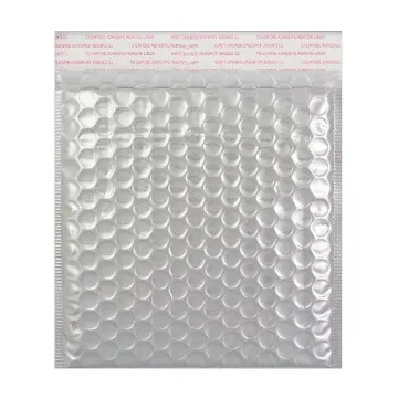 Silver Gloss Metallic Bubble Bag — Silver Gloss Bubble Bag — 165 × 140 mm