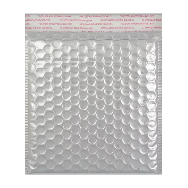 Silver Gloss Metallic Bubble Bag — Silver Gloss Bubble Bag — 165 × 165 mm