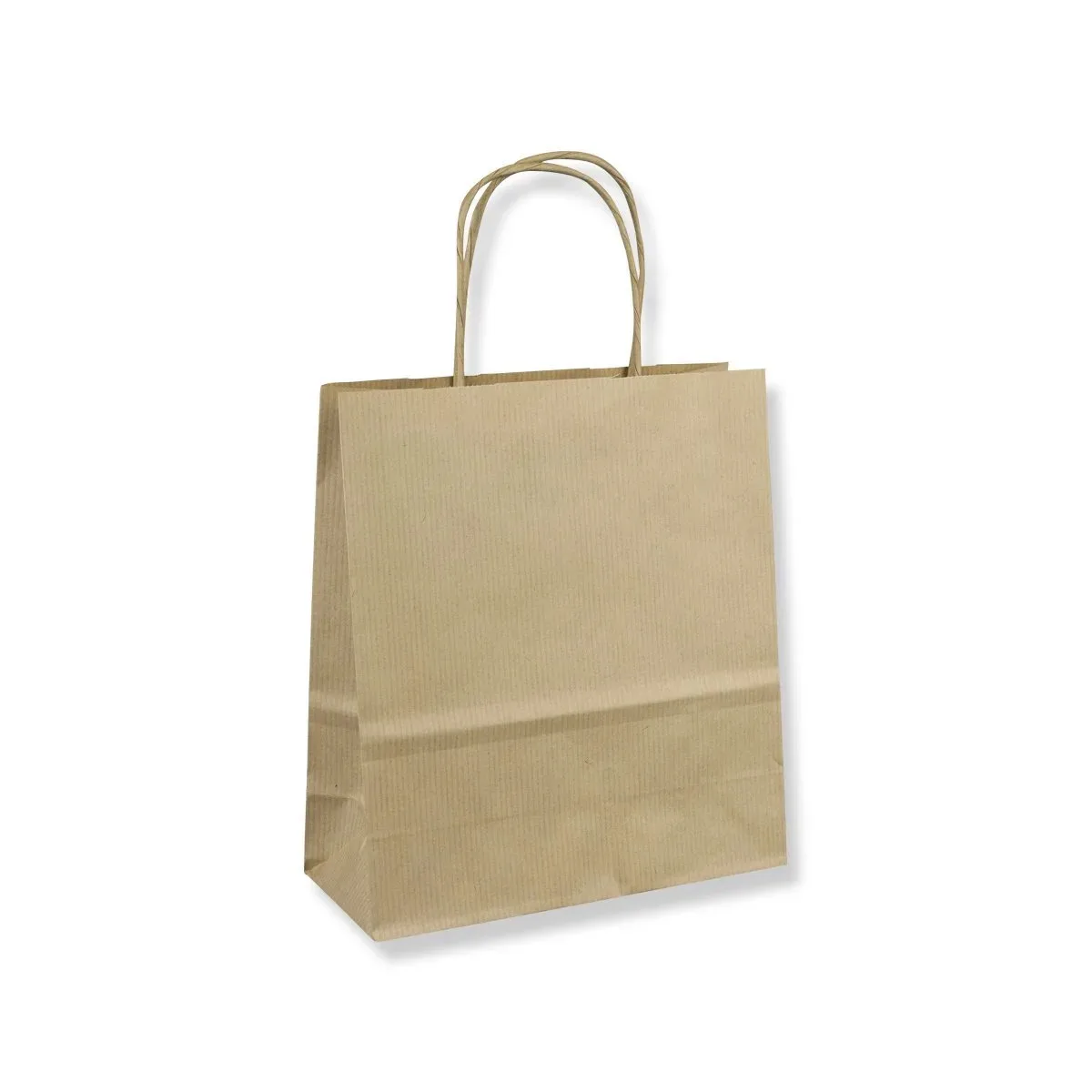 String Handle Carrier Bags — Brown — 120gsm — 190 × 210 mm