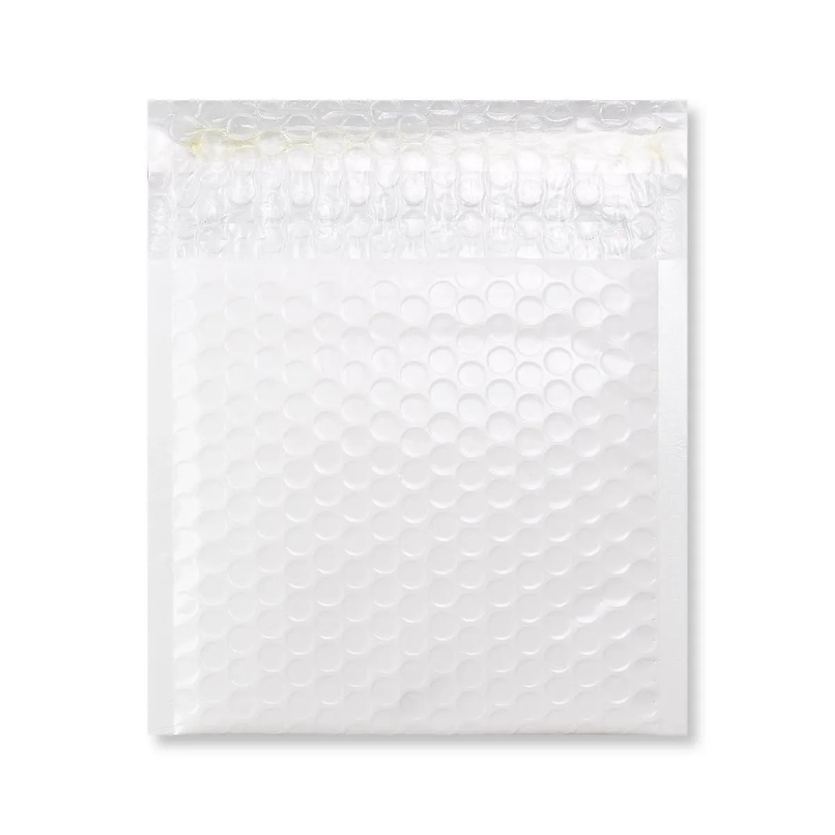 White Poly Gloss Bubble Bags — White — 190gsm — 165 × 165 mm