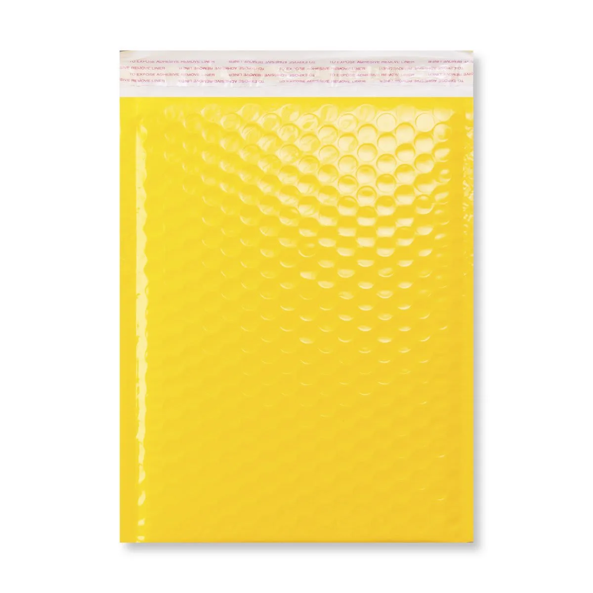 Yellow Poly Gloss Bubble Bags — Yellow — 190gsm — 240 × 340 mm